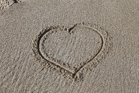 Sand wood floor footprint Photo