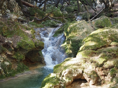 Rock waterfall wilderness river Photo