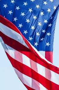 White red flag usa Photo