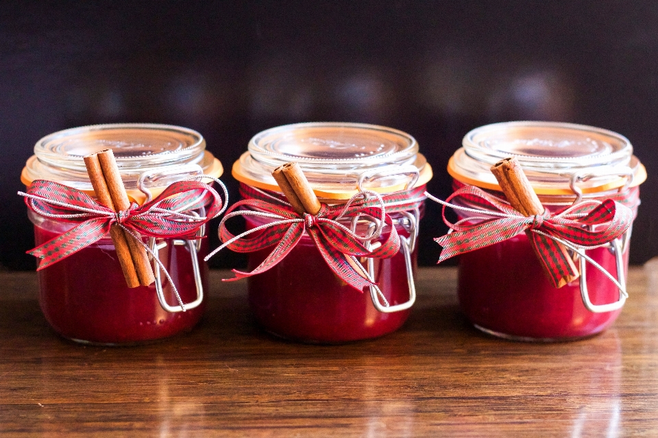 Glass jar gift food