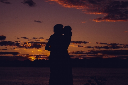 Landscape sea horizon silhouette Photo