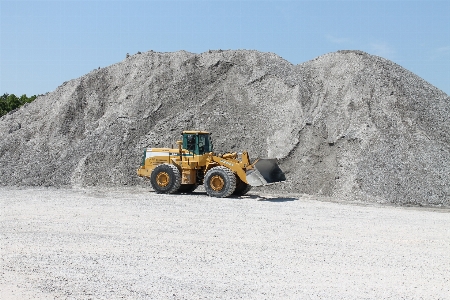 Sand mountain snow asphalt Photo