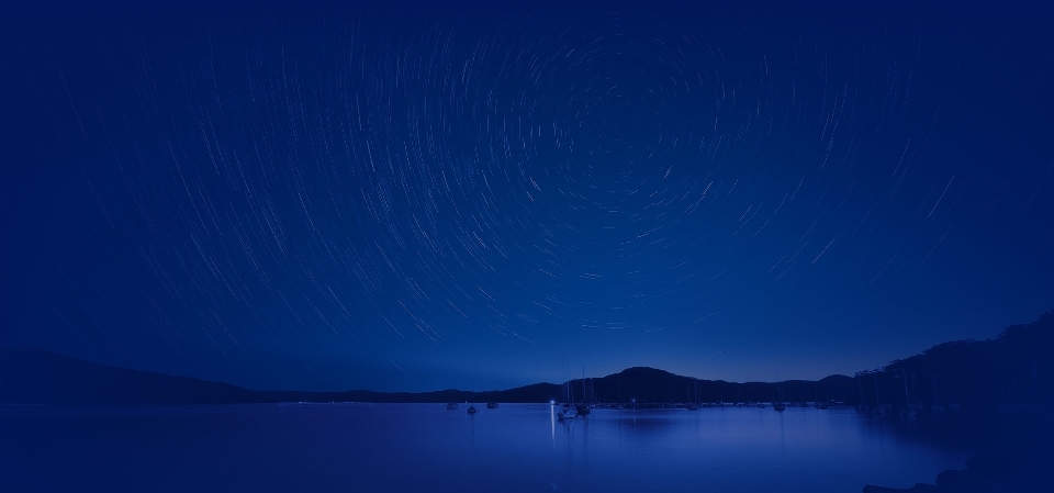 地平线 天空 夜晚 星星