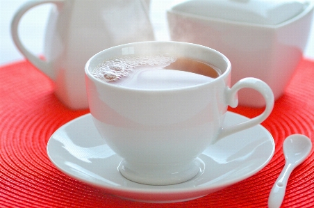 White tea cup hot chocolate Photo