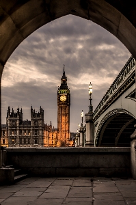 Architecture sky bridge clock Photo