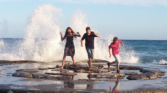 Foto Lanskap laut pesisir air