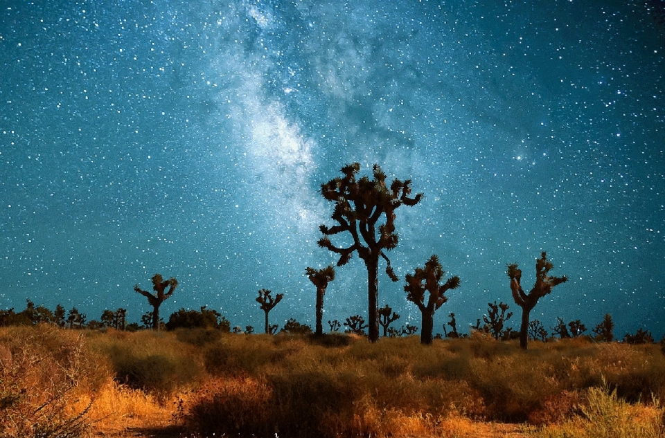 Cactus sky night star