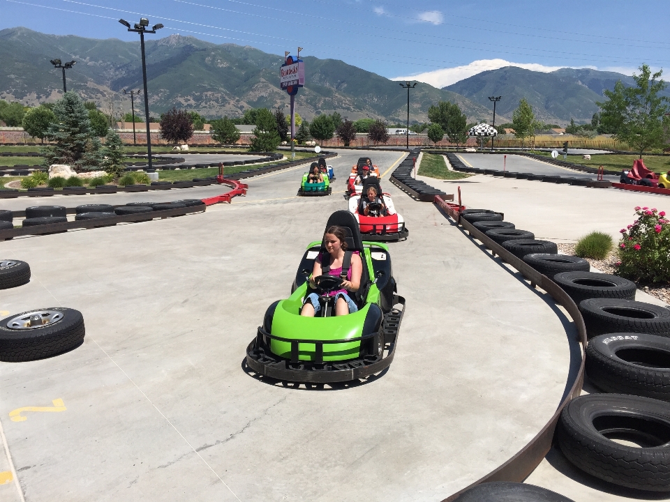 Pista auto vehículo carrera