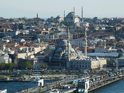 Sea coast bridge town Photo