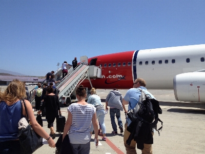 People fly airport airplane Photo