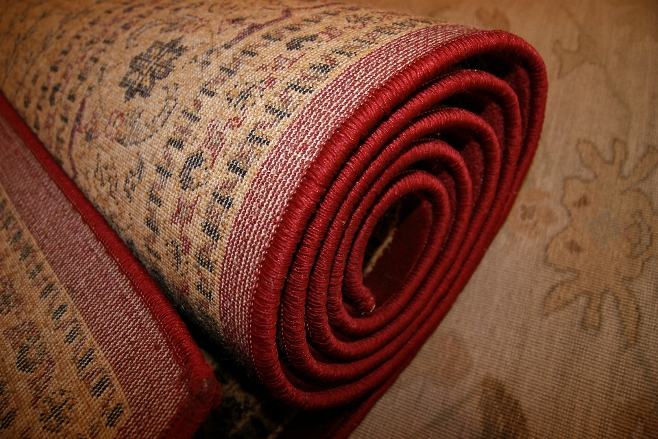 Pattern red rug wool