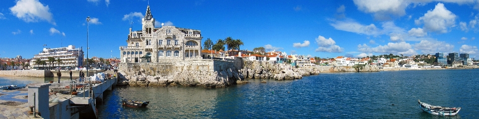 Sea town cityscape panorama