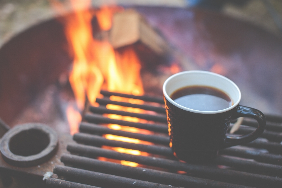 Kaffee feuer getränk trinken