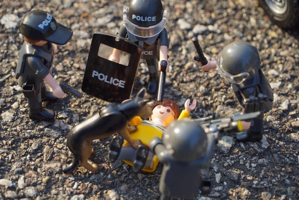 Toy playmobil riot police