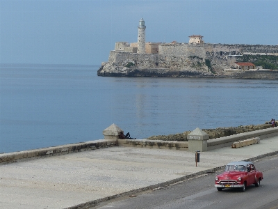 Sea coast lighthouse road Photo