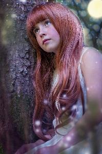 Forest person girl hair Photo