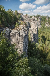 Rock waterfall mountain valley Photo