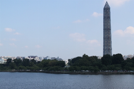 Landscape skyline skyscraper river Photo