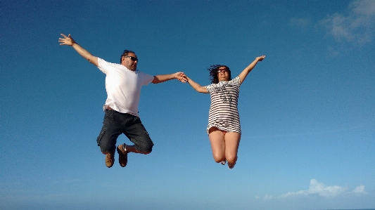 Hand people sky fly Photo