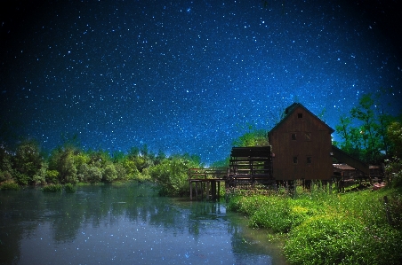 Water sky night star Photo