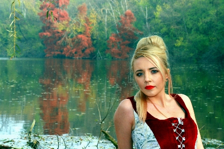 Nature forest girl woman Photo