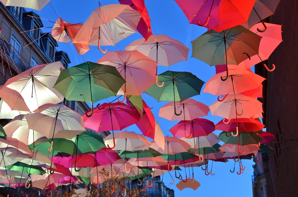 Street flower umbrella color