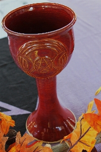 Glass mystic vase red Photo