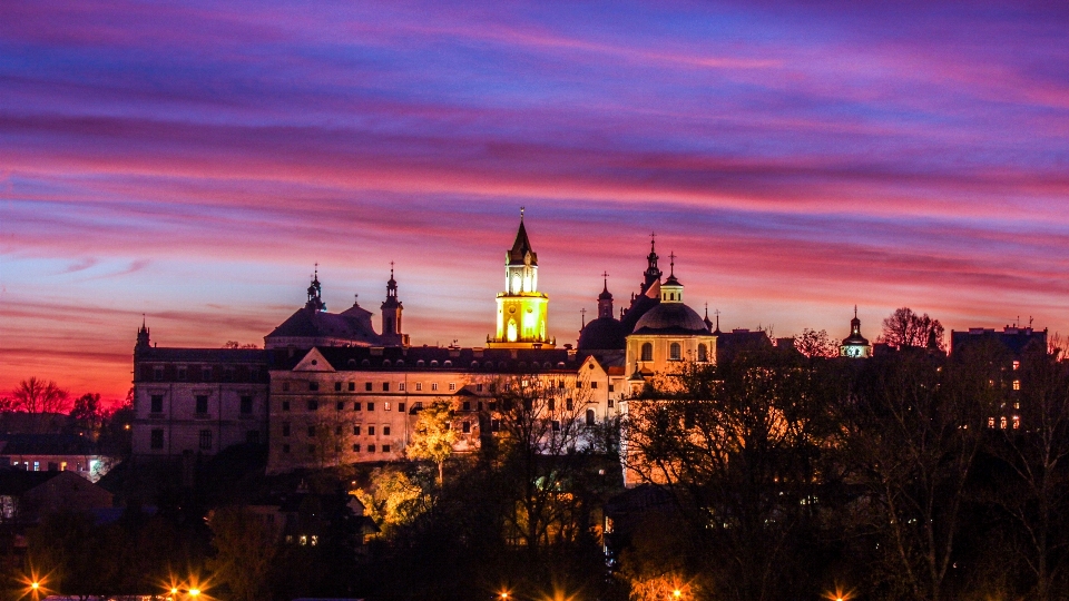 Die architektur himmel sonnenaufgang sonnenuntergang