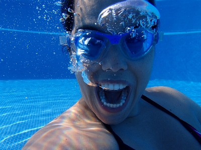 Recreation diving pool underwater Photo