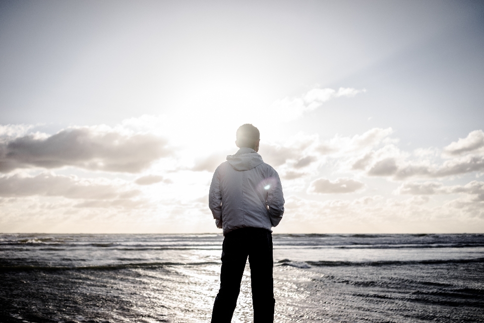 Homme plage paysage mer