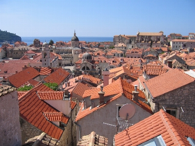 Foto Orizzonte città tetto paesaggio urbano