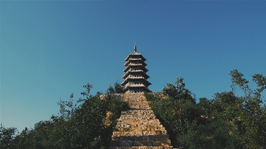 Foto Arsitektur bangunan monumen menara