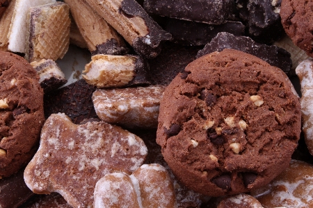 Foto Manis makanan menghasilkan cokelat