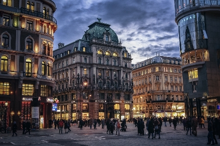 Fußgänger die architektur menschen straße Foto