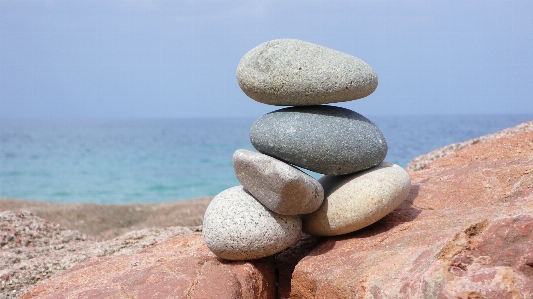 Beach sea sand rock Photo