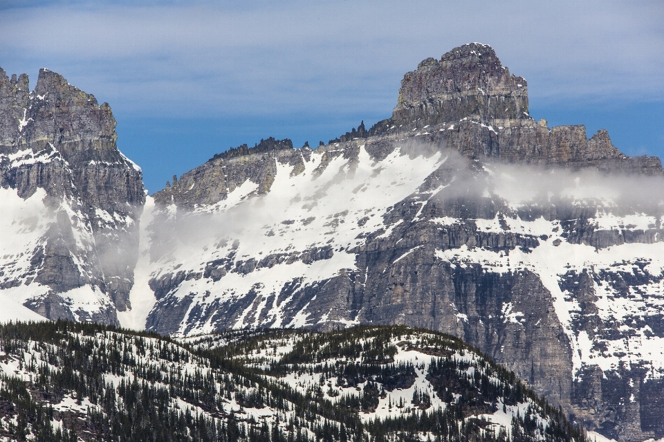 Paysage nature montagne neige