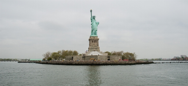 Foto New york manhattan monumen patung liberty