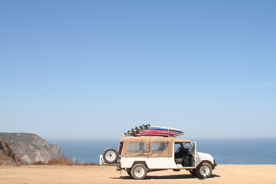 Beach landscape car desert