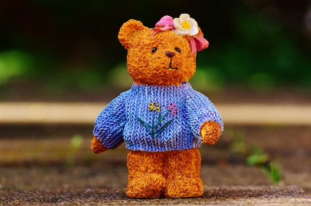 Sweet flower cute bear Photo