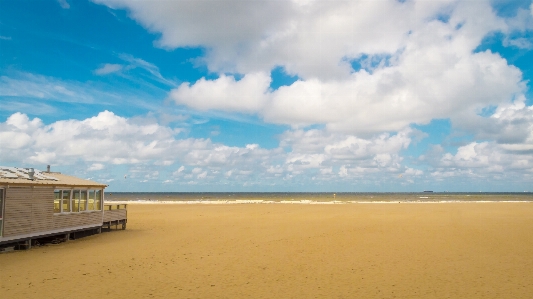 Foto Pantai lanskap laut pesisir