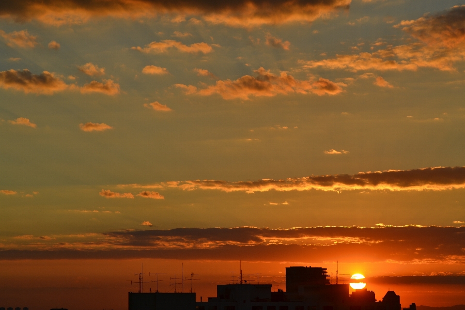 地平线 云 天空 太阳