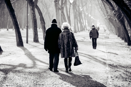 Photo Homme nature marche neige