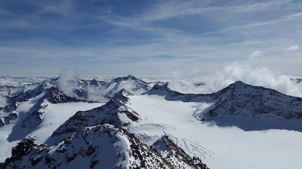 Paysage nature montagne neige