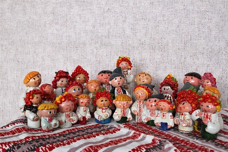 Red toy figurine ukraine Photo