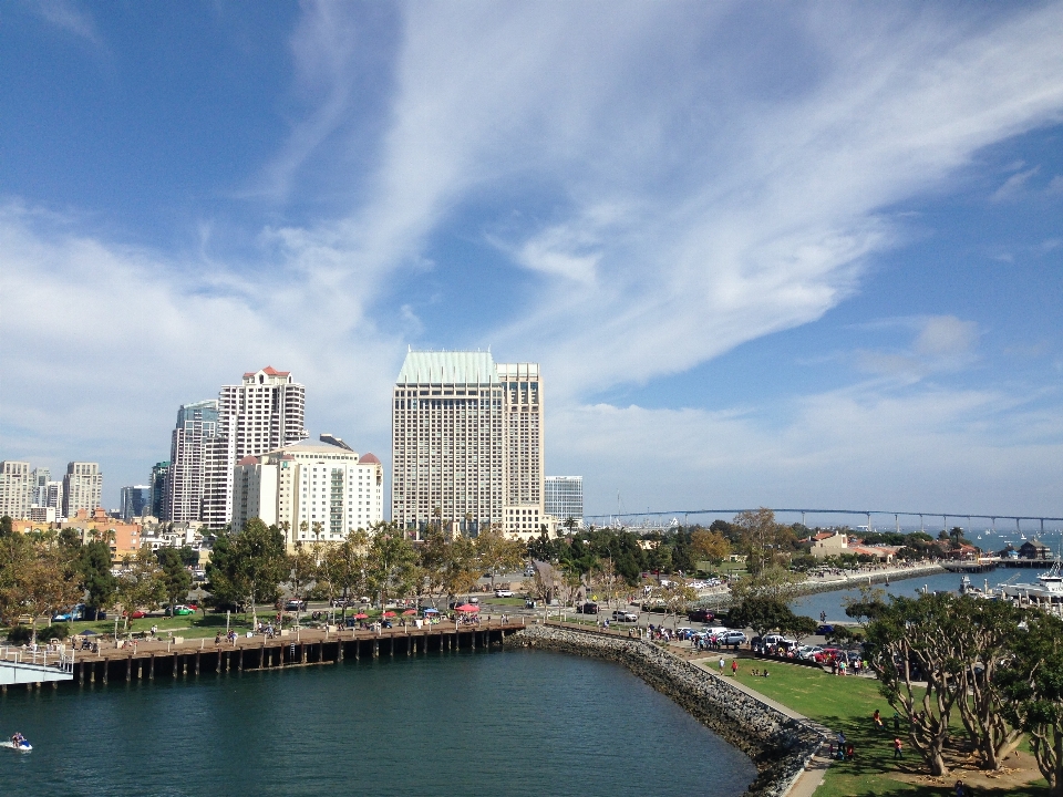 Sea coast horizon dock