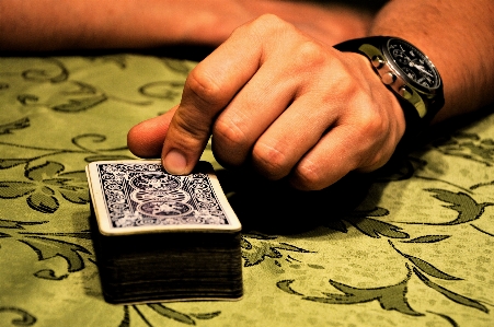 Writing hand person deck Photo