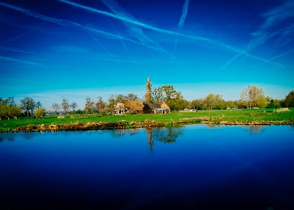 Landscape water nature grass Photo