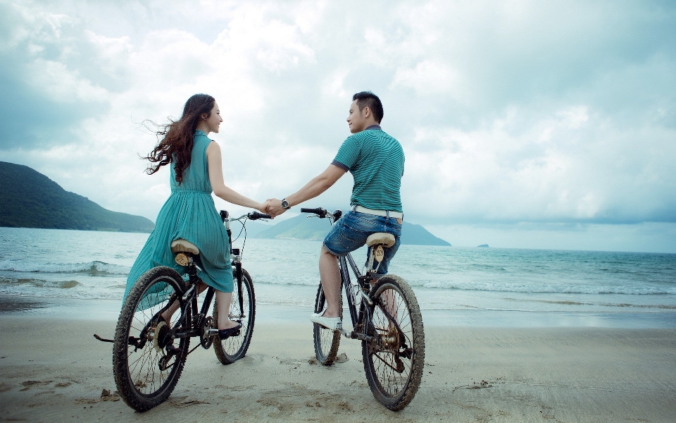 Strand meer fahrrad sommer