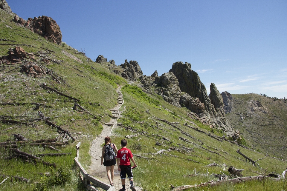 Paesaggio natura all'aperto a piedi