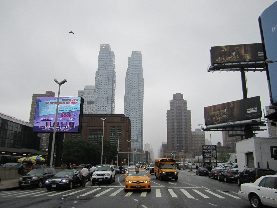 Pedestrian road skyline traffic